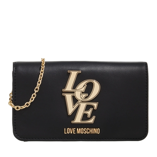 Love Moschino Portefeuille sur chaîne Portafogli Nero