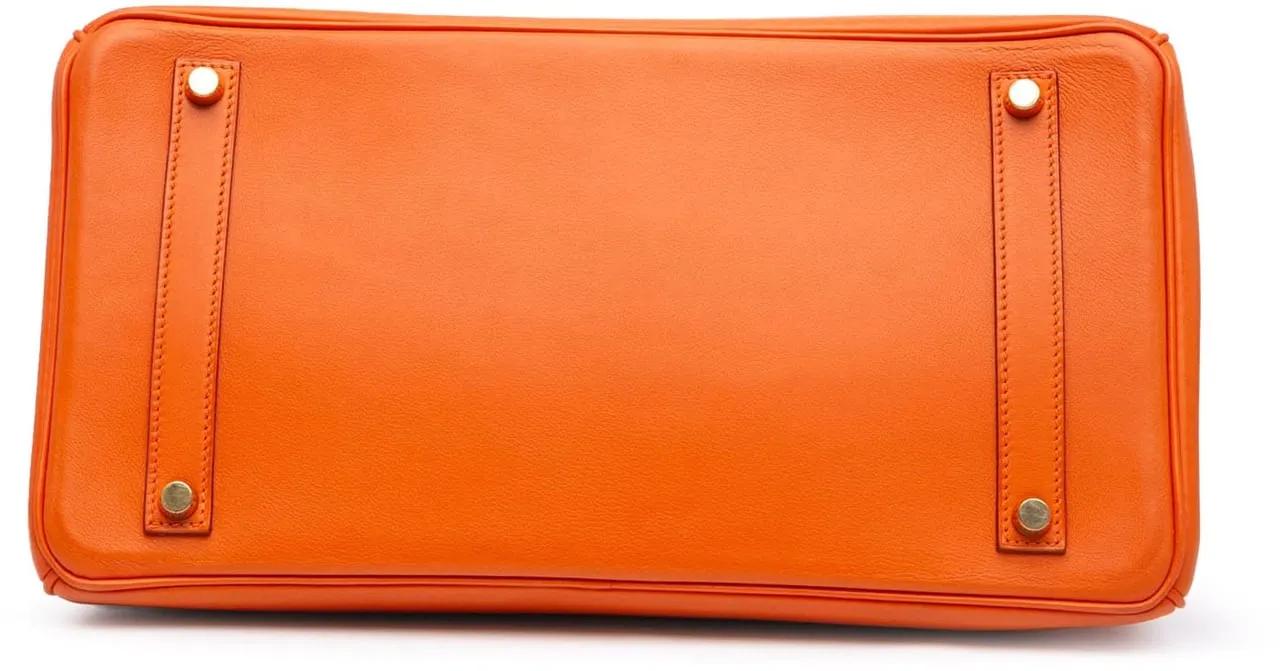 Hermès Totes & shoppers Swift Birkin Retourne 35 in oranje