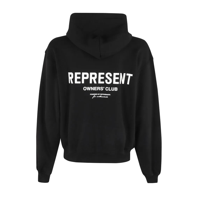 Represent Hoodie Owners Club Zip Hoodie With Printed Logo Black(Image 3)