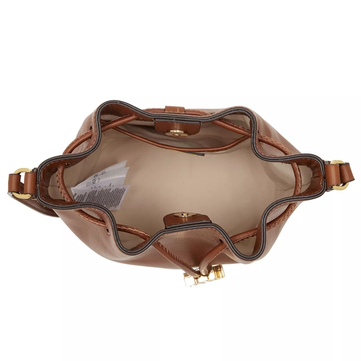 Lauren Ralph Lauren Andie 19 Drawstring Medium Lauren Tan Bucket Bag