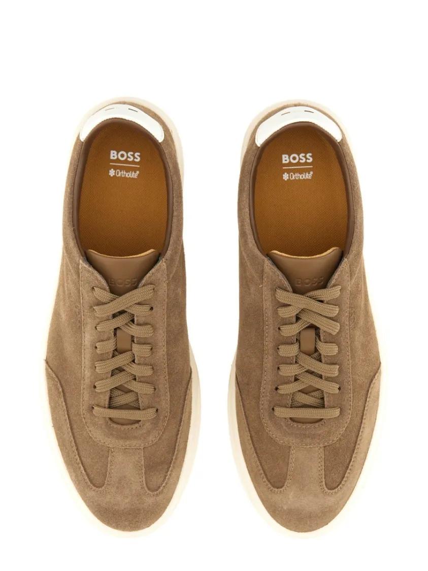 Thumbnail - Boss Low-Top Sneaker - Soft Suede Sneakers With Contrasting Rubber Sole - Gr. 40 (EU) - in Braun - für Damen