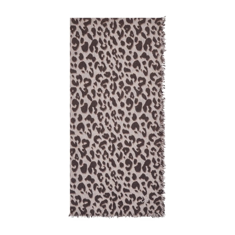 Codello Écharpe légère Schal mit Animalprint Beige