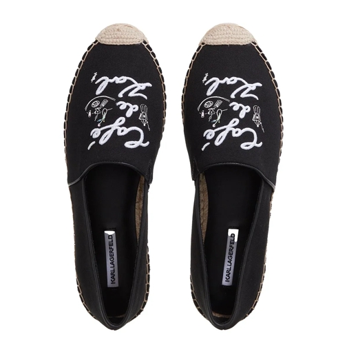 Karl Lagerfeld Espadrille Kamini Duo Café De Karl Slip On Black Canvas (Image 6)