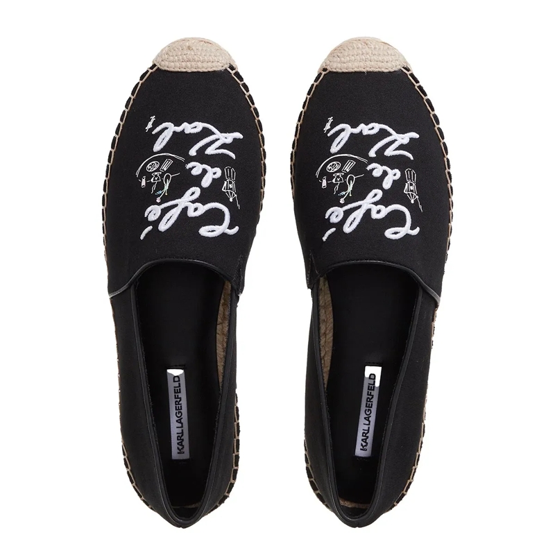 Karl Lagerfeld Espadrilles Kamini Duo Café De Karl Slip On Black Canvas(Image 6)
