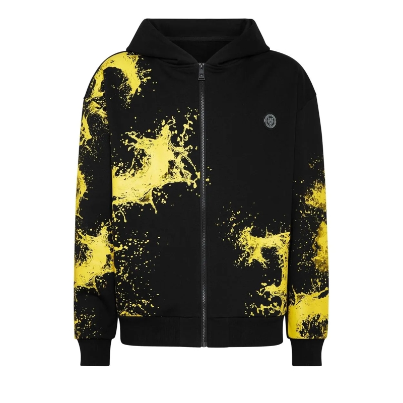 Plein Sport Sweatjacke Kapuzen-Sweatjacket Splash schwarz