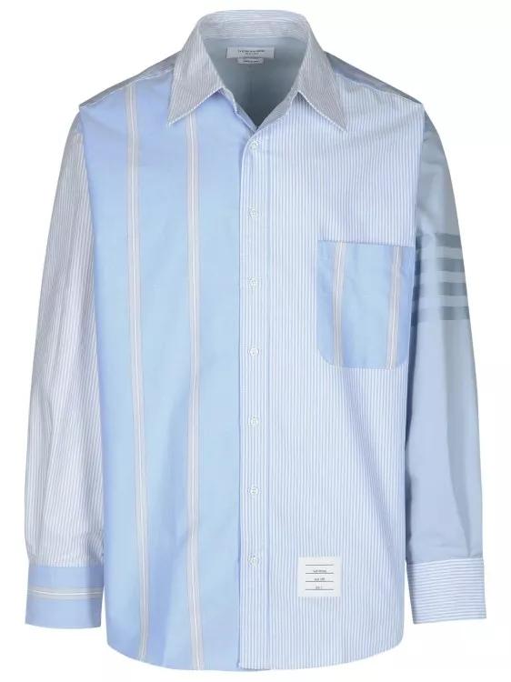 Thom Browne - 4 Bar%27 Light Blue Cotton Shirt - Größe 2 - blau