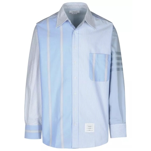 Thom Browne 4 Bar' Light Blue Cotton Shirt Blue Skjortor