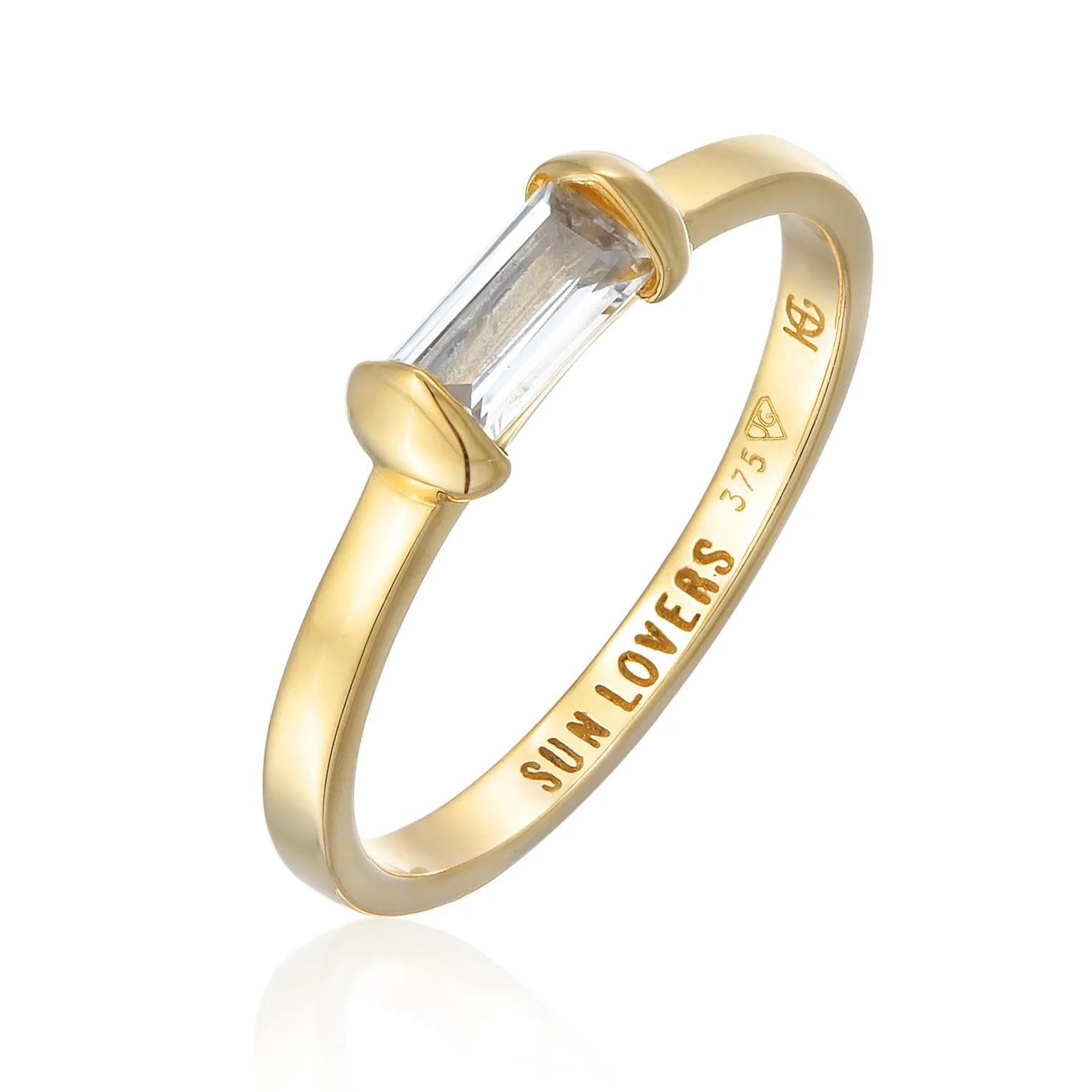 Haze & Glory Ringe - Ring Verlobungsring - Elope 375 Gelbgold - Gr. 52 MM - in Gold - für Damen