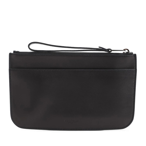 Giorgio Armani Pochette Black Lamb Leather Pouch Black