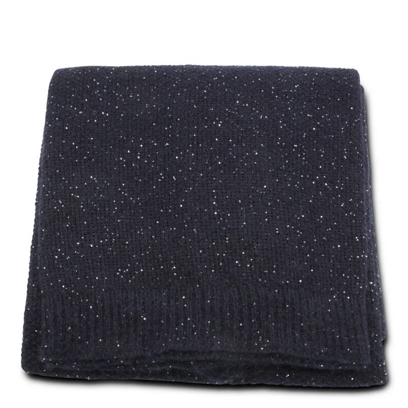Fabiana Filippi Lichtgewicht Sjaal Navy Sparkling Scarf Black