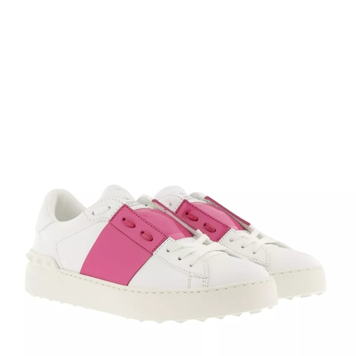 Valentino Garavani Open Sneakers Leather White/Pink Orchid låg sneaker