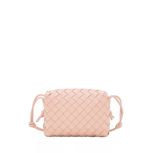 Bottega Veneta Mini Loop Leather Camera Bag Pink Mini Tas