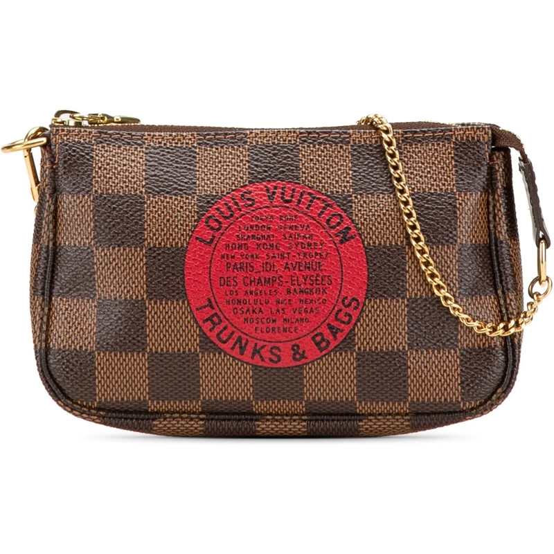 Louis Vuitton Fourre-tout Damier Ebene Trunks and Bags Mini Pochette Accesso braun