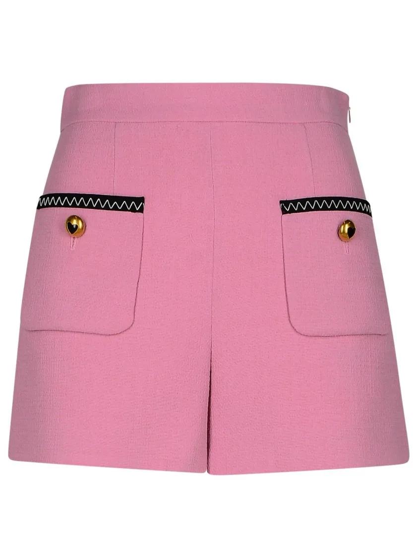 Moschino - Pink Virgin Wool Blend Shorts - Größe 38 - pink