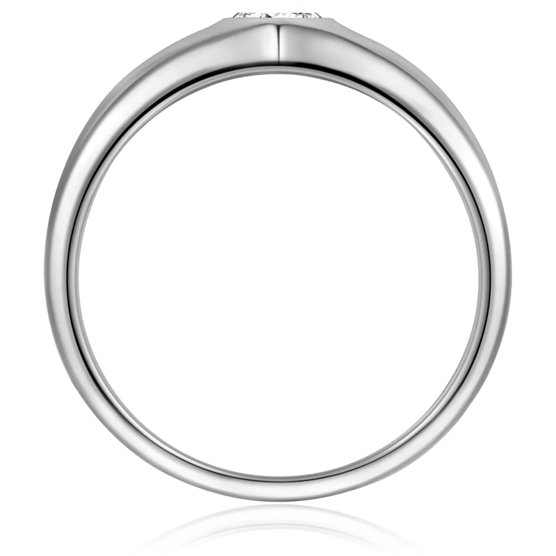Trilani Ring Sterling Silber Ring Zirkonia Herz silber(Image 3)