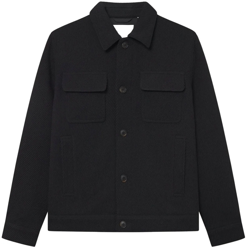 Les Deux Doudoune nash twill wool jacket schwarz