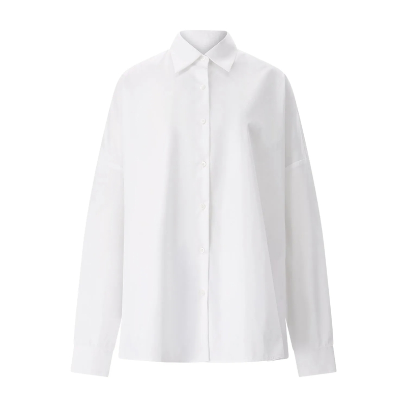 Dries Van Noten Chemisier Oversized Hemdbluse Casia weiß