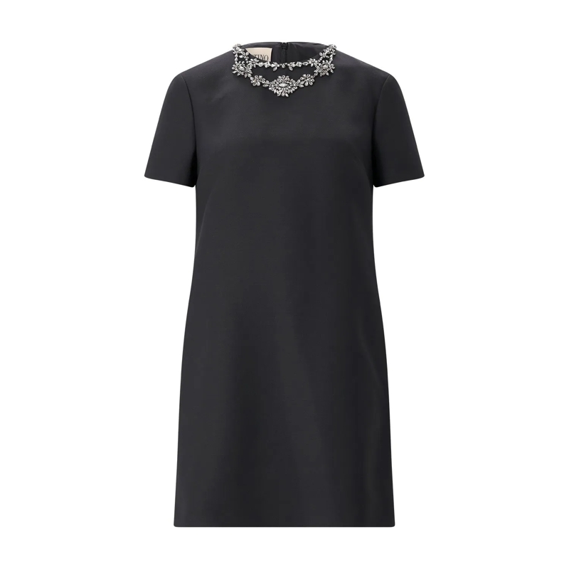 Valentino Garavani Minikleid Minikleid aus Schurwolle & Seide schwarz