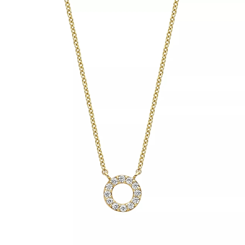 Blush Collier court Necklace 3125YZI - Gold (14k) with Zirconia Yellow Gold
