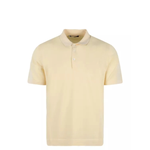 Drumohr Cotton Knit Polo Shirt Yellow 