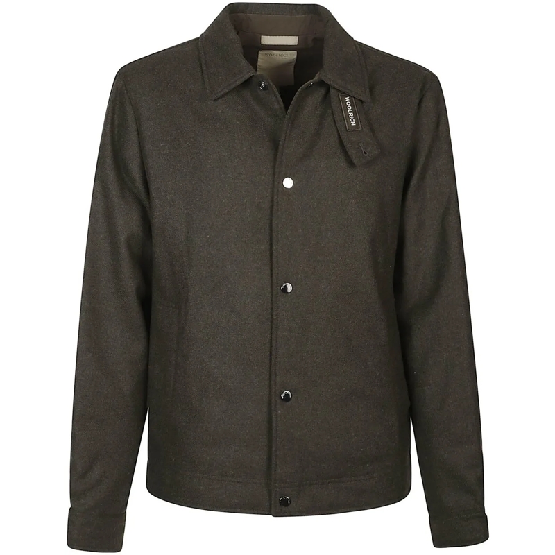 Woolrich Doudoune Wool Keating Shirt Jacket Green grün
