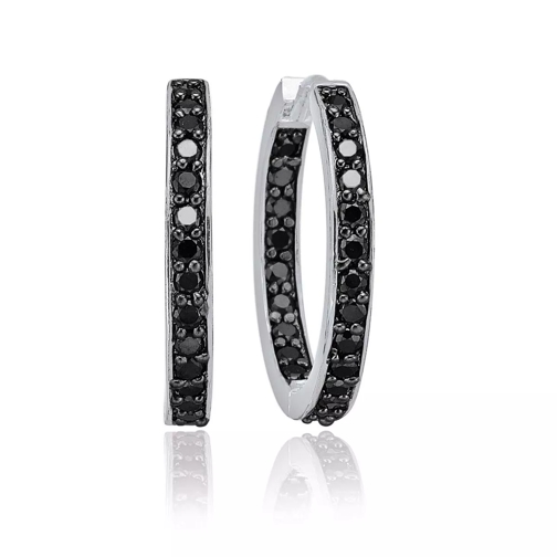 Sif Jakobs Jewellery Corte Earrings Black Zirconia Silver Ring