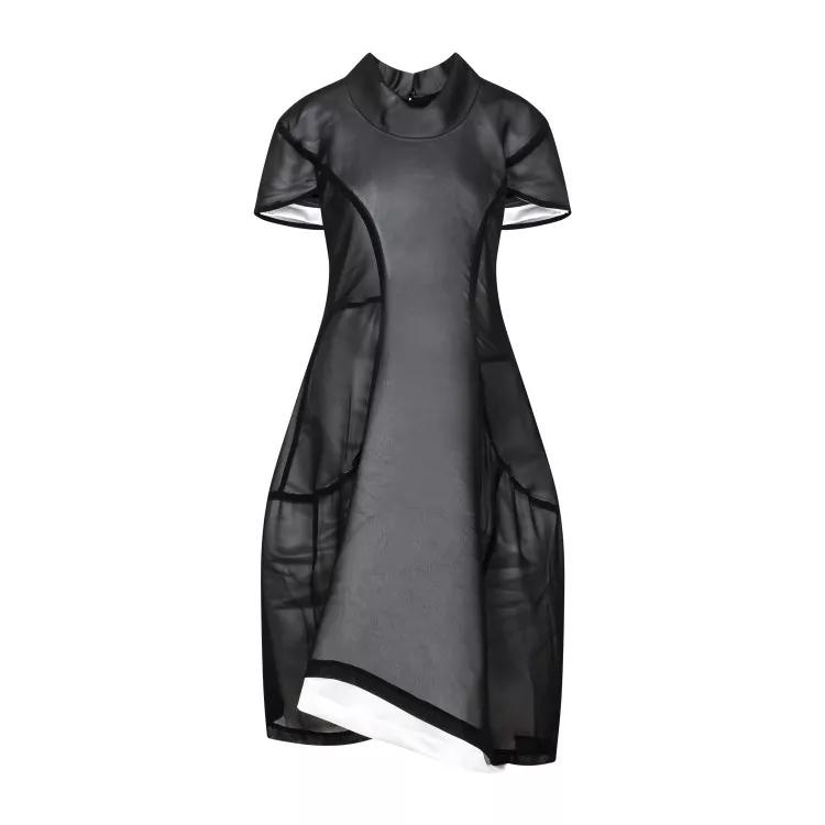 Comme des Garcons - Black White Polyester Mini Dress - Größe S - black