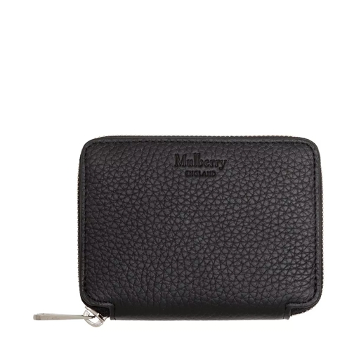 Mulberry Zip Around Wallet Leather Black Portemonnaie mit Zip-Around-Reißverschluss