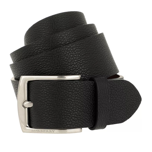 Burberry Grainy Leather Belt Black Cintura in pelle
