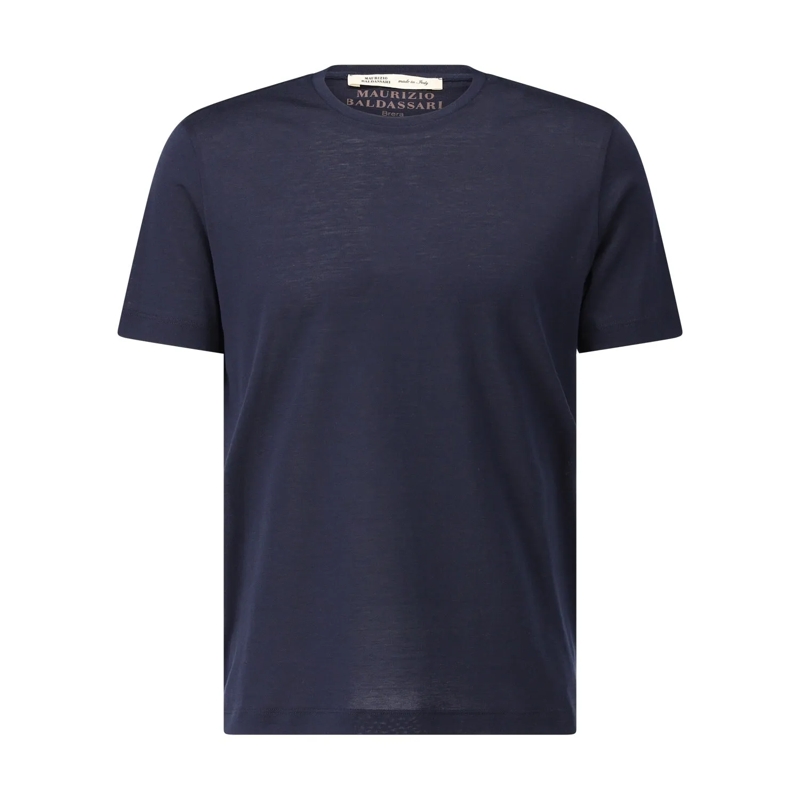 Maurizio Baldassari T-shirt T-Shirt mit Seide Navy