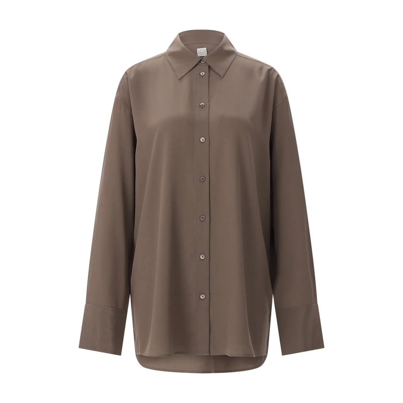 TOTEME Bluse Bluse aus Seide braun
