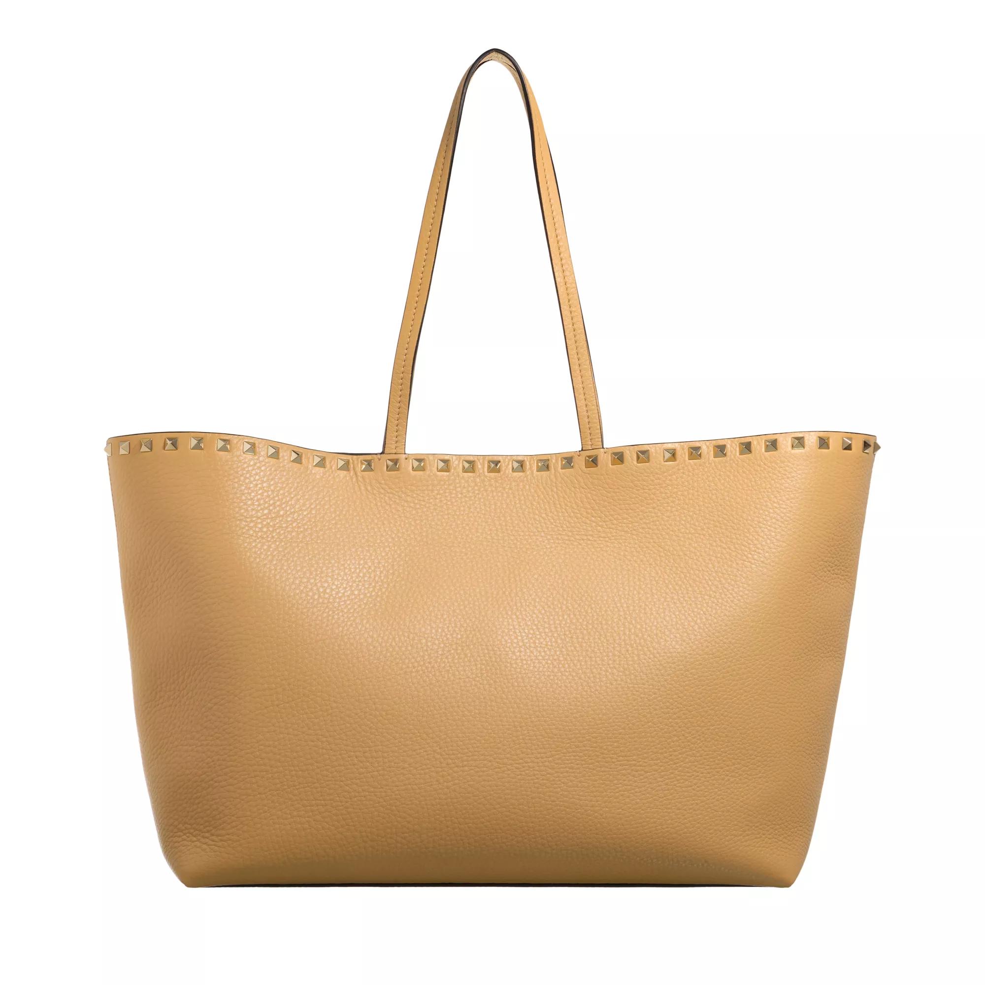 Valentino Garavani Shopper - Tote Rockstud - Gr. unisize - in Braun - für Damen