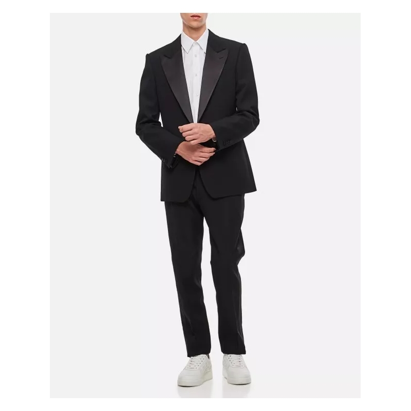 Alexander McQueen Blazer Tuxedo Jacket Black (Image 3)
