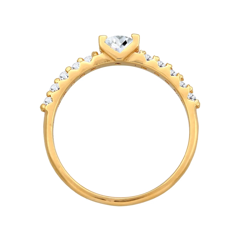 Elli Ring Ring Topas Solitär Verlobung 375er Gelbgold gold(Image 3)