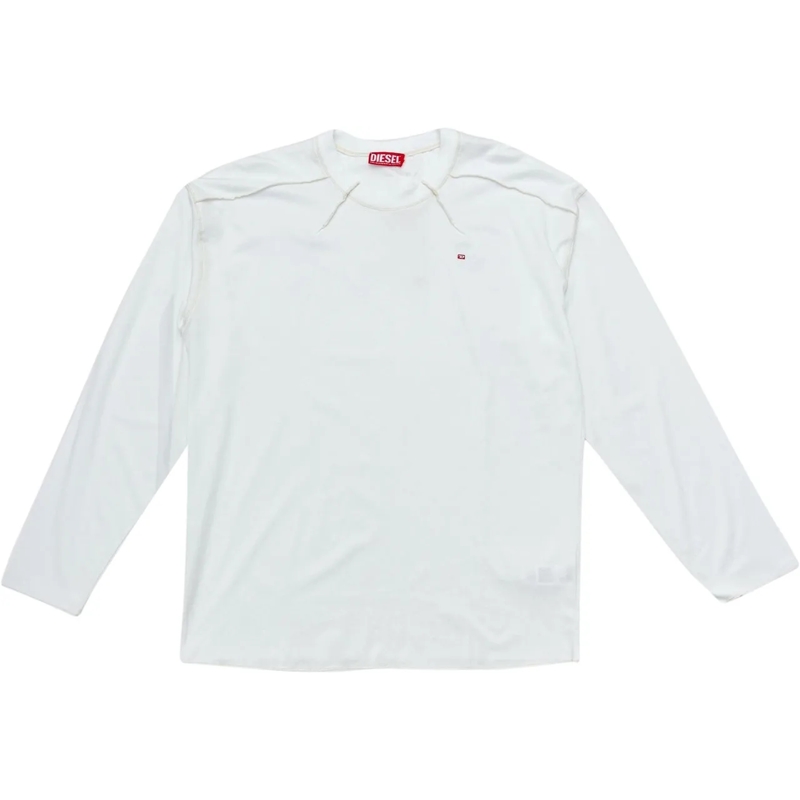 Diesel  LongSleeve T-Crahor-Boxt Bianca weiß