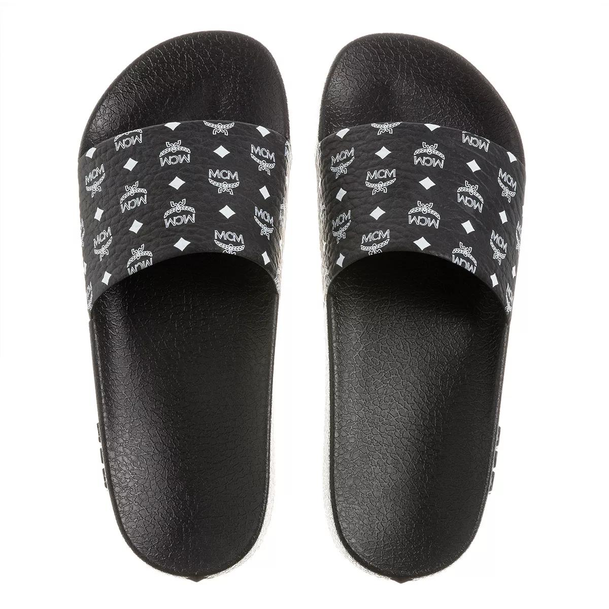 Mcm slides discount black and white