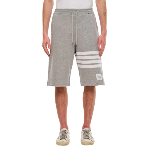 Thom Browne Legere Shorts 4-Bar Jersey Sweat Shorts Grey