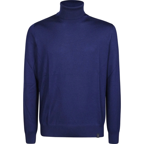 Fay  Turtle Neck Sweater Blue blau