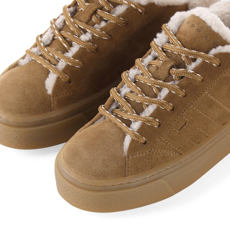 Hogan Schnürschuhe Sneaker aus Veloursleder braun(Image 4)