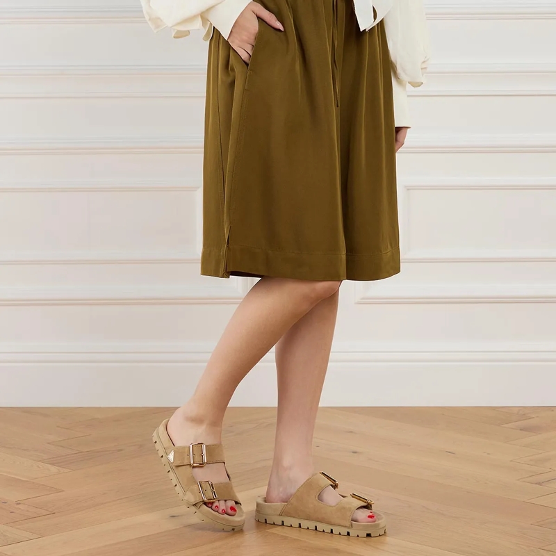 Prada Sandalen Sandali Scamosciato Ecru(Image 3)