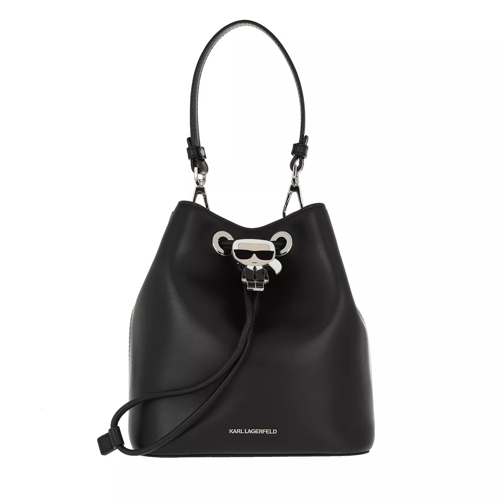 Karl Lagerfeld K/Ikonik Bucket Bag A999 Black Borsa a secchiello