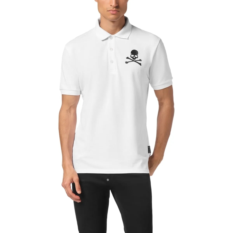 Philipp Plein Top Poloshirt Skull&Bones weiss(Image 2)