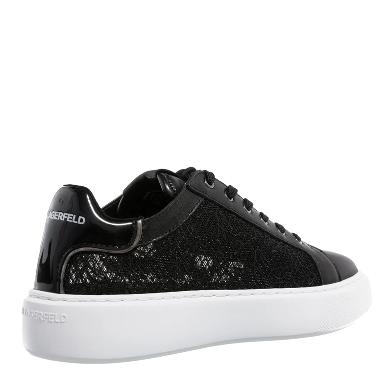 Karl Lagerfeld Low-Top-Sneaker Maxi Kup Autograph Lace Lo  Black Lthr & Textile(Image 9)