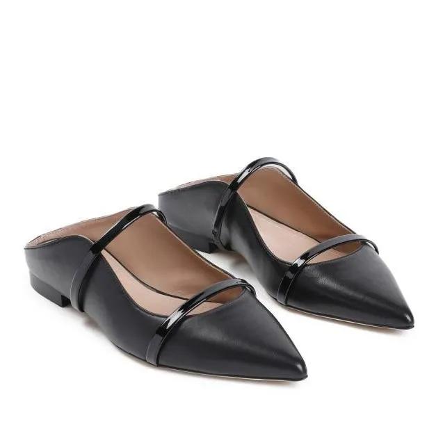 Malone Souliers Loafers & Ballerinas - Maureen Flat Black Nappa Leather Ballerinas - Gr. 37,5 (EU) - in Schwarz - für Damen