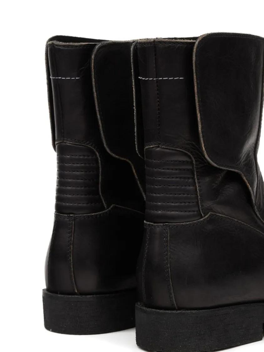 Thumbnail - MM6 Maison Margiela Stiefel - Leather Ankle Boot - Gr. 42 (EU) - in Schwarz - für Damen