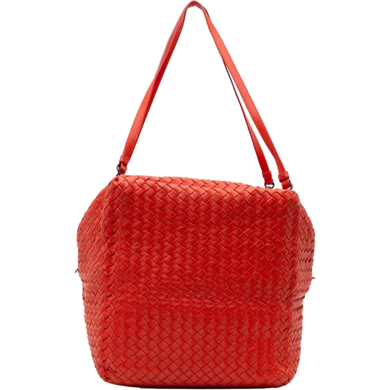 Bottega Veneta Sac à bandoulière Nappa Intrecciato Cube Shoulder Bag rot