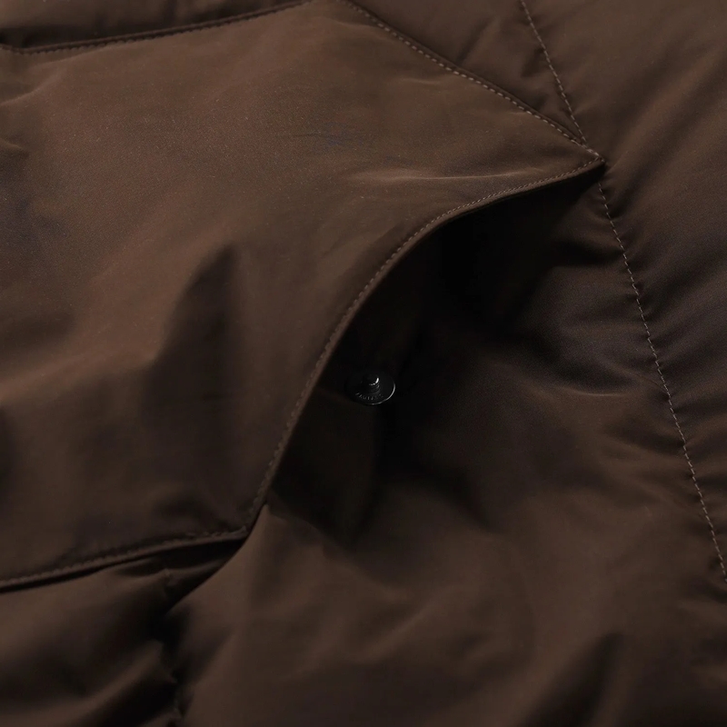 AMI Paris Jacke Steppjacke mit Daunen & Leder braun(Image 6)