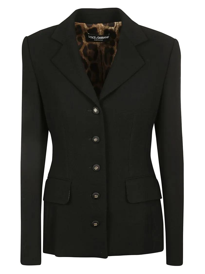 Dolce&Gabbana - Black Wool Blazer - Größe 44 - schwarz