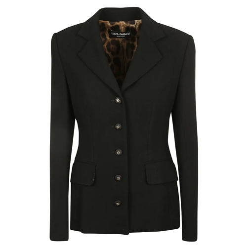 Dolce&Gabbana Black Wool Blazer Black Blazer