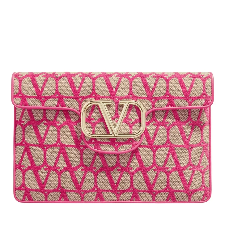 Valentino Rockstud V-Flap Pouch Clutch Bag